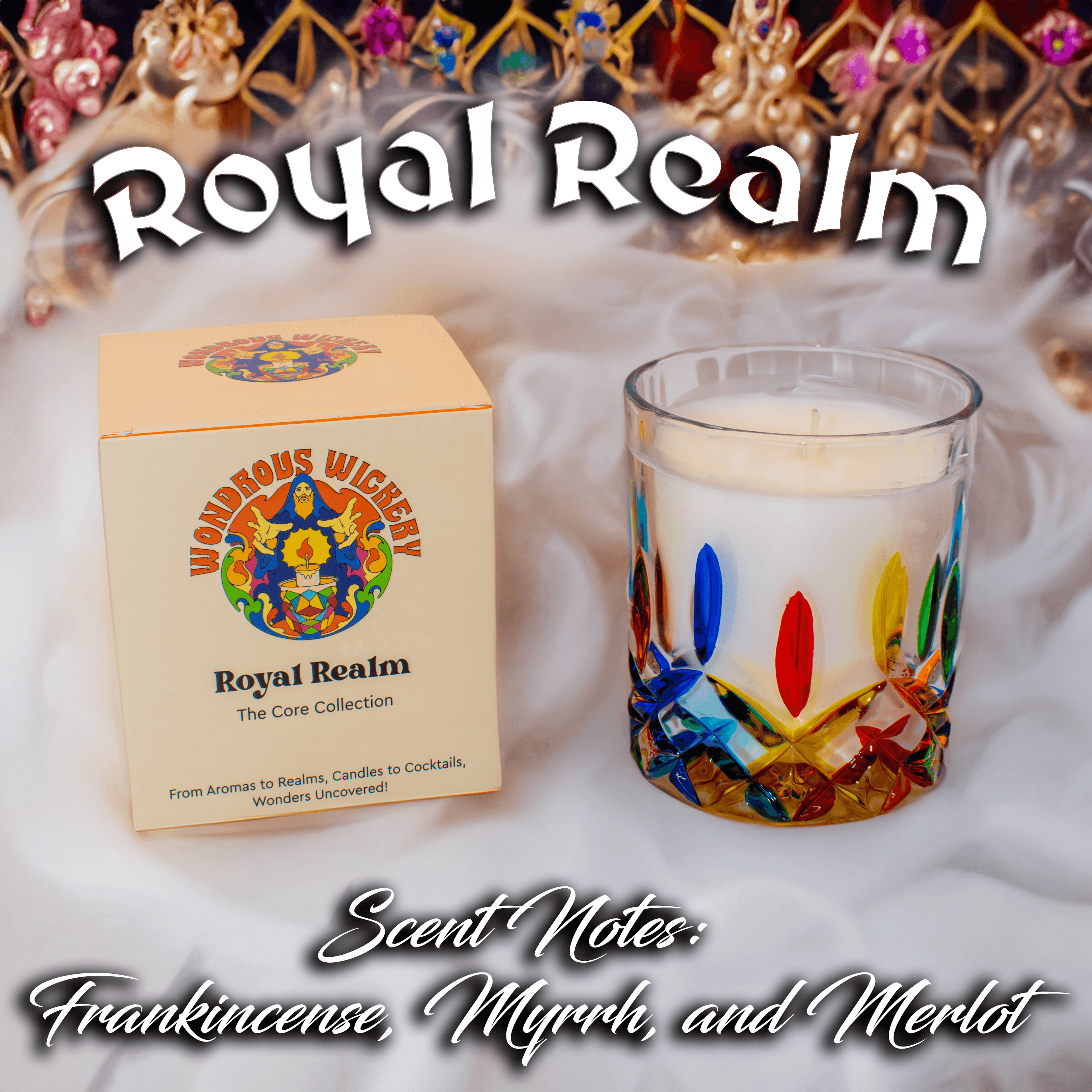 Royal Realm Candle / Candle to Cocktail Experience / Core Collection / Hand Crafted / Unique Candle Gift / Candle - undefined - Wondrous Wickery