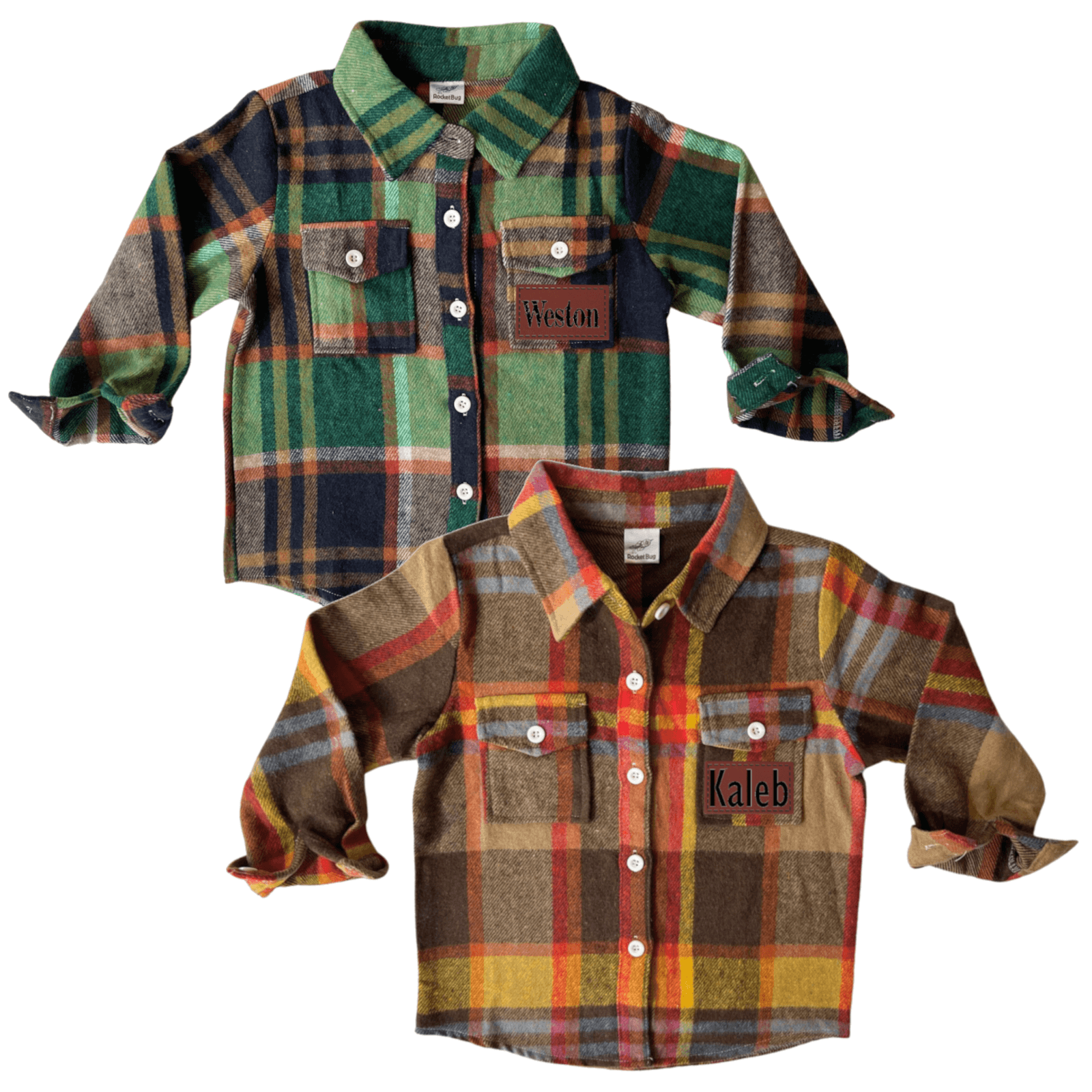 Rocket Bug Personalized Cozy Soft Flannels - Thick, Warm, & Snuggly Jacket - undefined - Rocket Bug