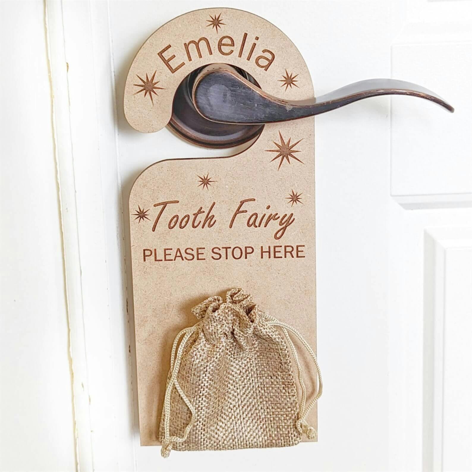 Personalized Tooth Fairy Door Hanger – Custom Magic for Your Little Ones - undefined - Iviana & Co.